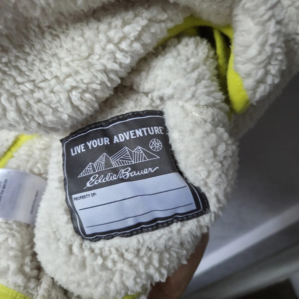 Eddie Bauer Quest Fleece Jacket in Cream and Yellow
